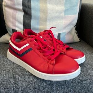 Men’s Pony Racer Sneakers in Red, Navy and White
